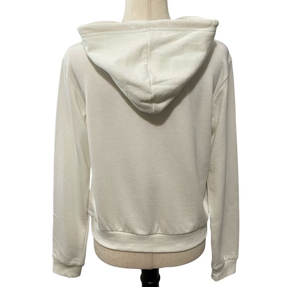 Forever 21 Cream Hooded Pullover Sweatshirt Everyday Basic Hoodie Women's Size S - Picture 7 of 12